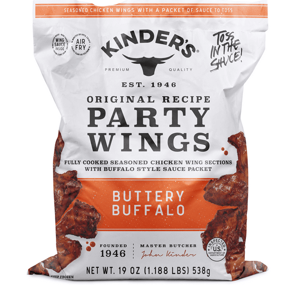 Kinder’s Buttery Buffalo Frozen Chicken Wings, 19 oz Bag