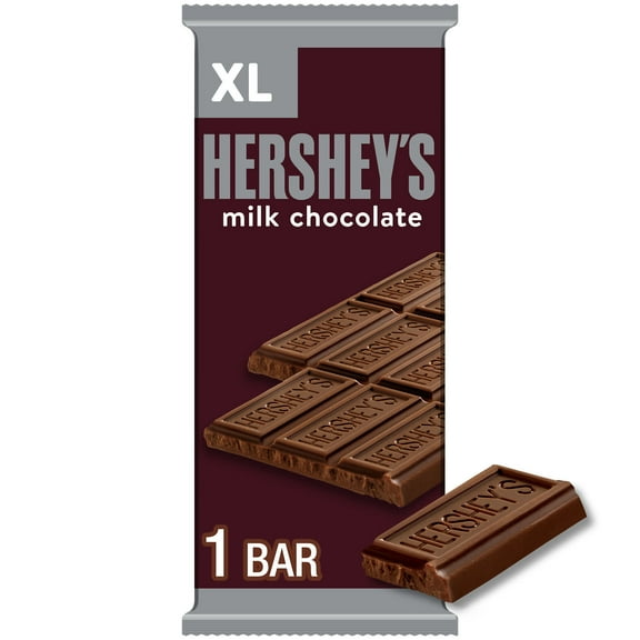 Hershey’s Milk Chocolate XL Candy, Bar 4.4 oz, 16 Pieces