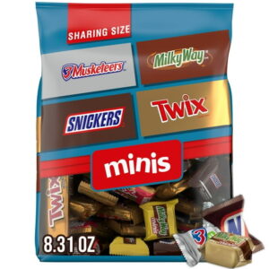 Snickers, Twix & More Minis Chocolate Candy Bars Variety Pack - 8.31 oz Bag