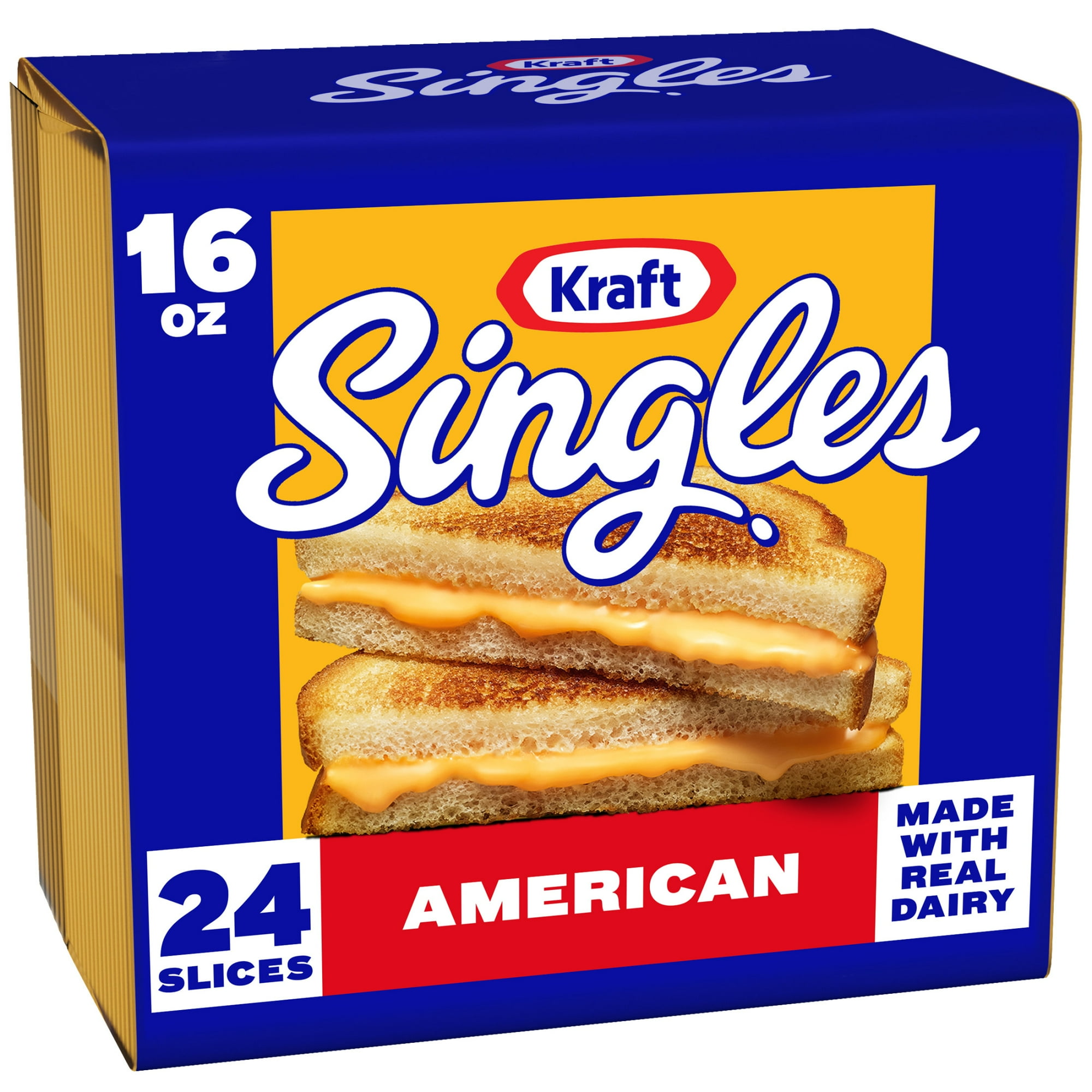 Kraft Singles American Cheese Slices, 24 Ct Pk, Refrigerated
