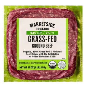 Marketside Organic Grass-Fed Ground Beef, 93% Lean/7% Fat, 1 lb